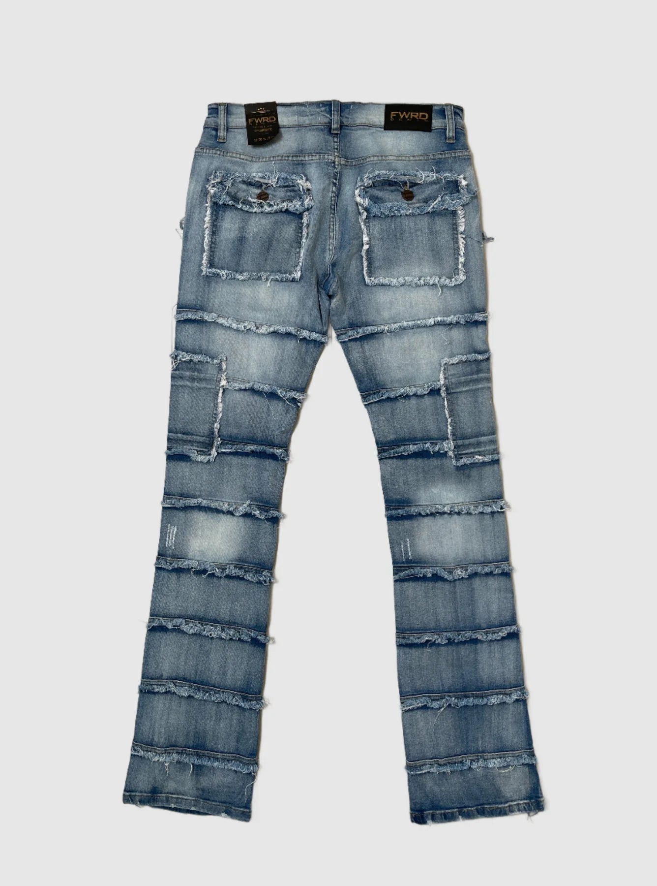 PATCHWORK TRUE STACKED DENIM JEANS