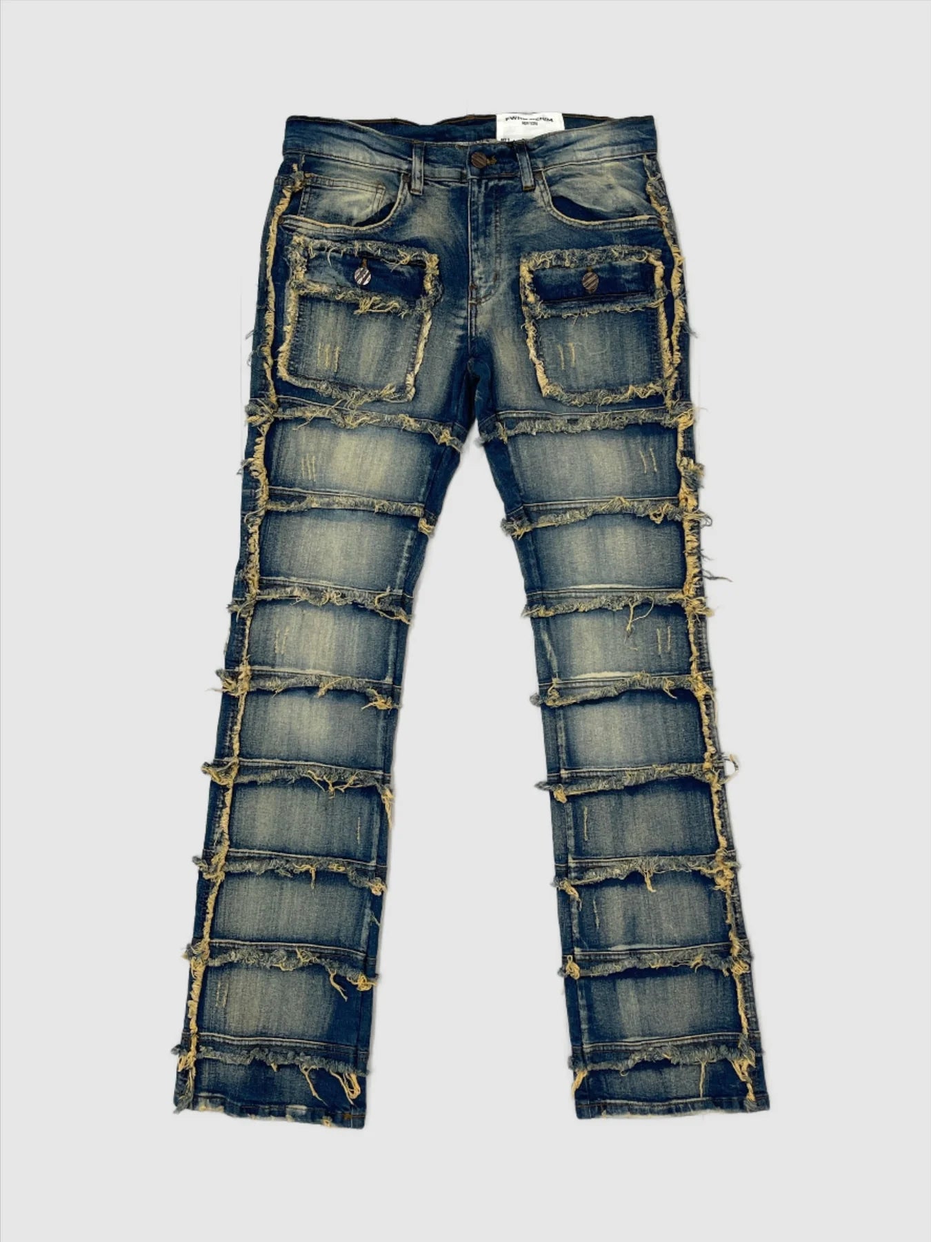 Patchwork True Stacked Denim Jeans