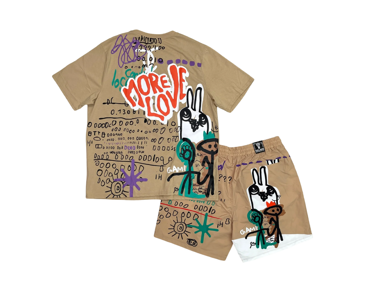 More Love Big Homie Tee Board Short Set