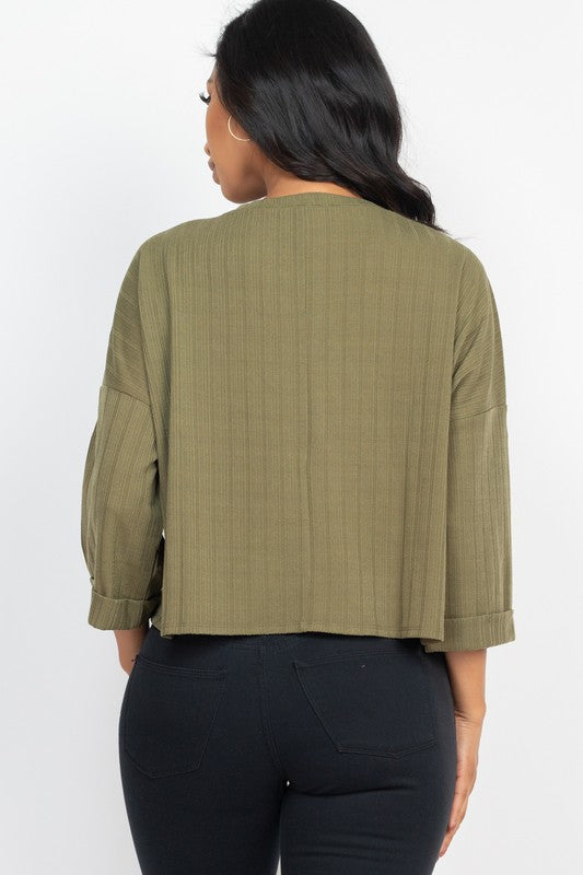 Drop shoulder top