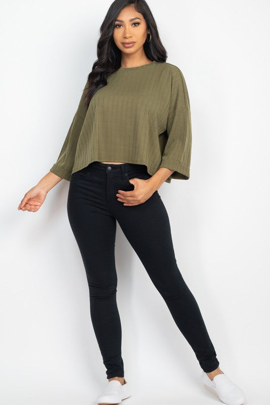 Drop shoulder top