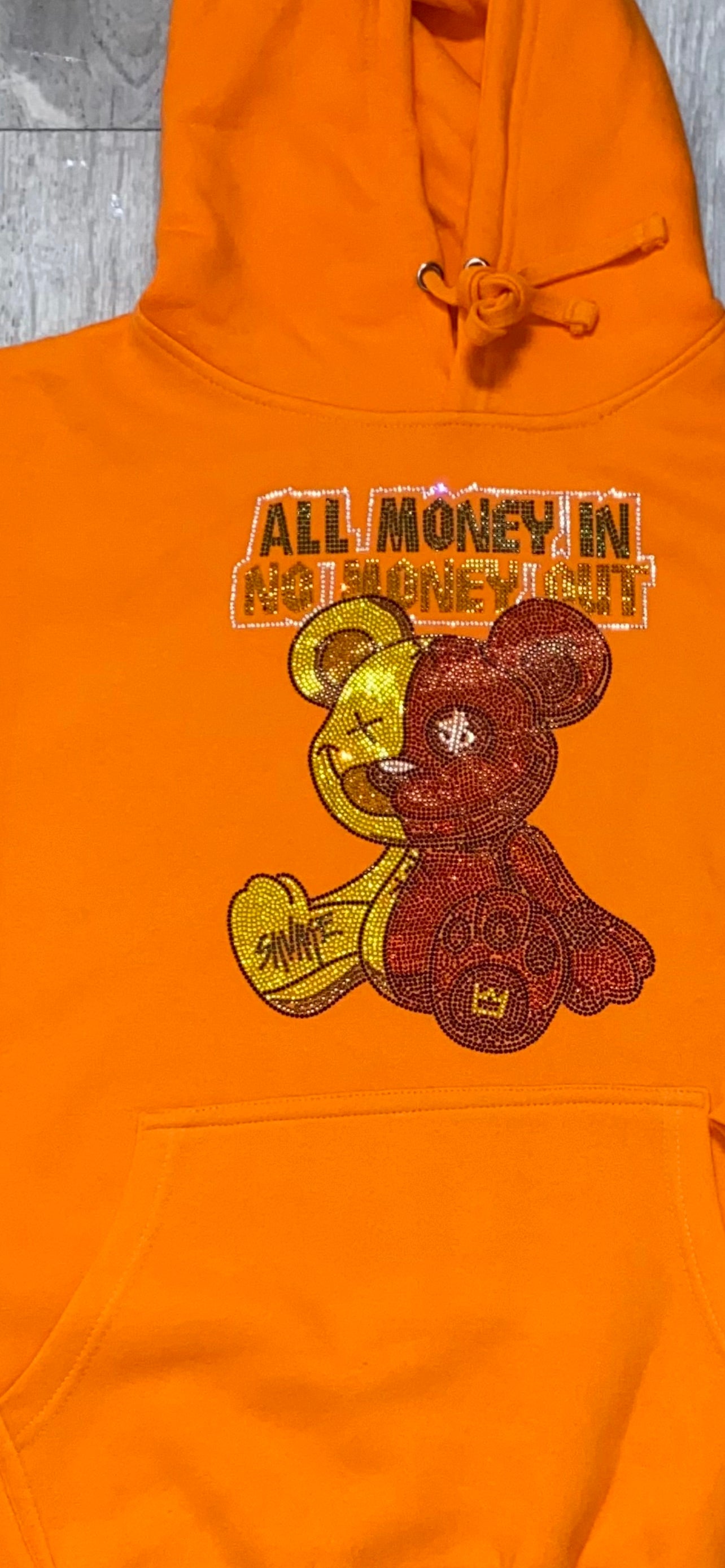 ALL MONEY IN RHINESTONE HOODIE