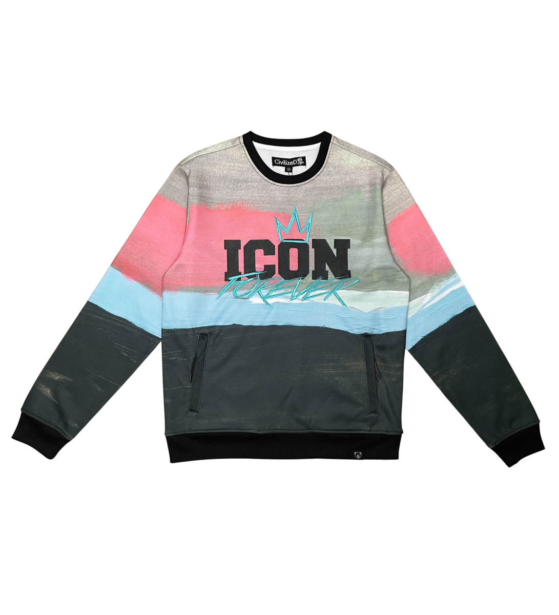 ICON EMBROIDERED POLY JERSEY JOGGER SET