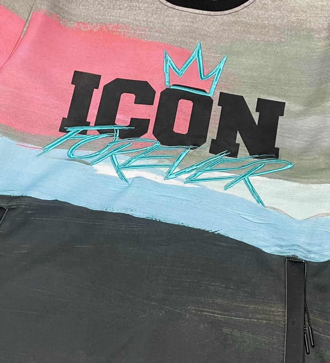 ICON EMBROIDERED POLY JERSEY JOGGER SET