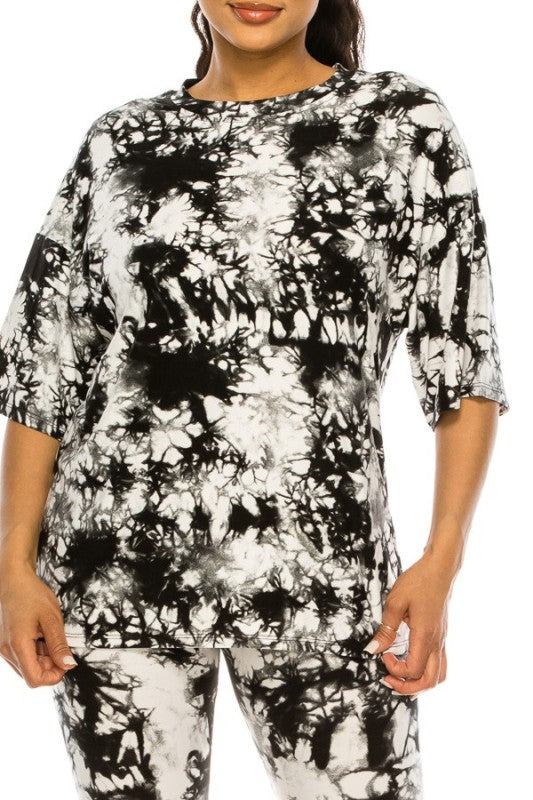 Black & White Tie‑Dye Set