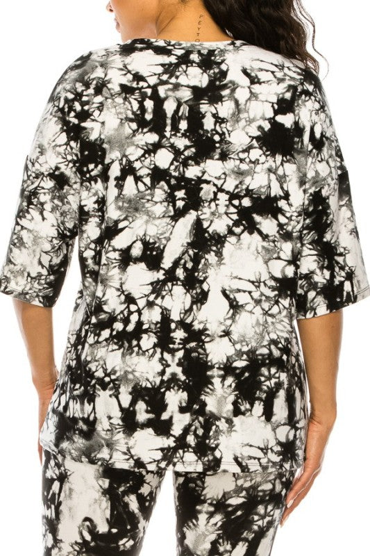 Black & White Tie‑Dye Set