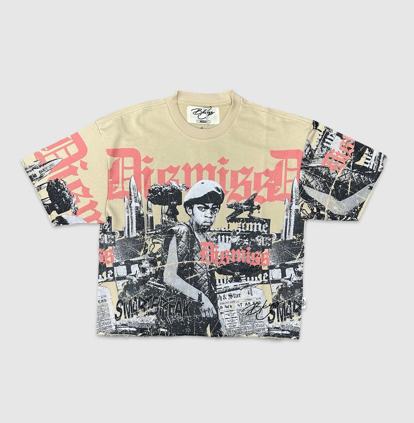 DISMISS CROP 3/4 SLEEVE TEE