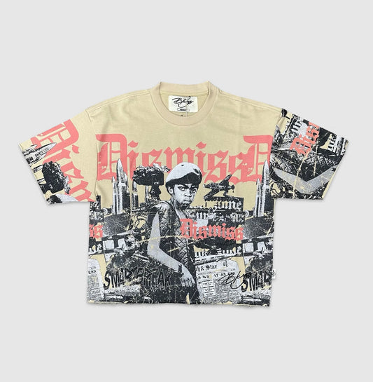 DISMISS CROP 3/4 SLEEVE TEE