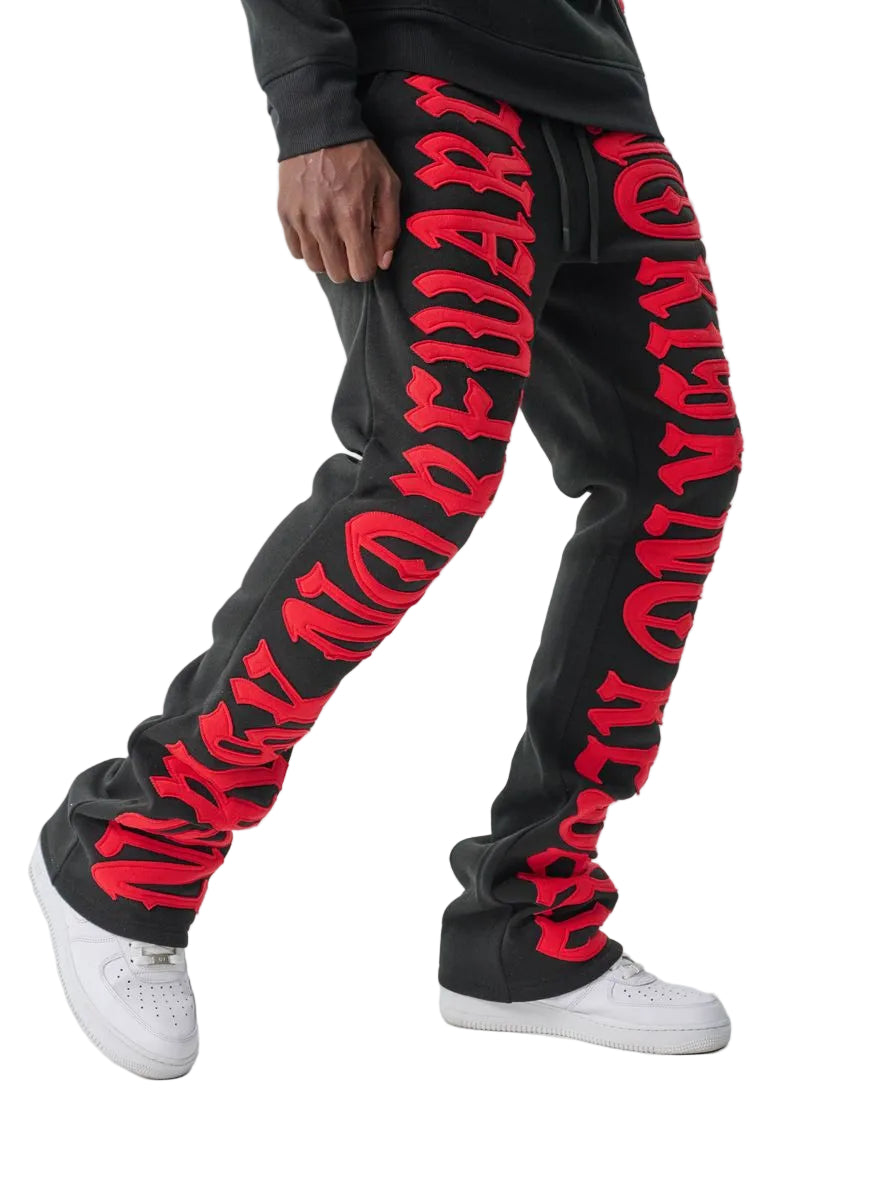 NO RISK NO REWARD FLEECE FLARE PANTS