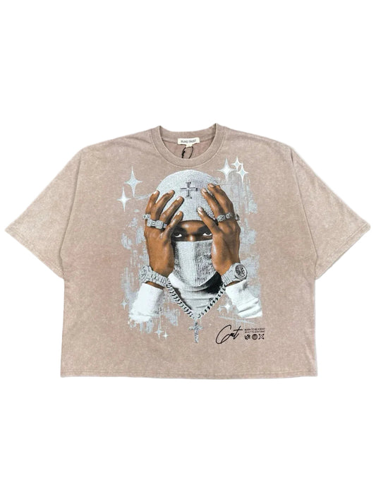 BORN TO BE A GOAT CROP TEE