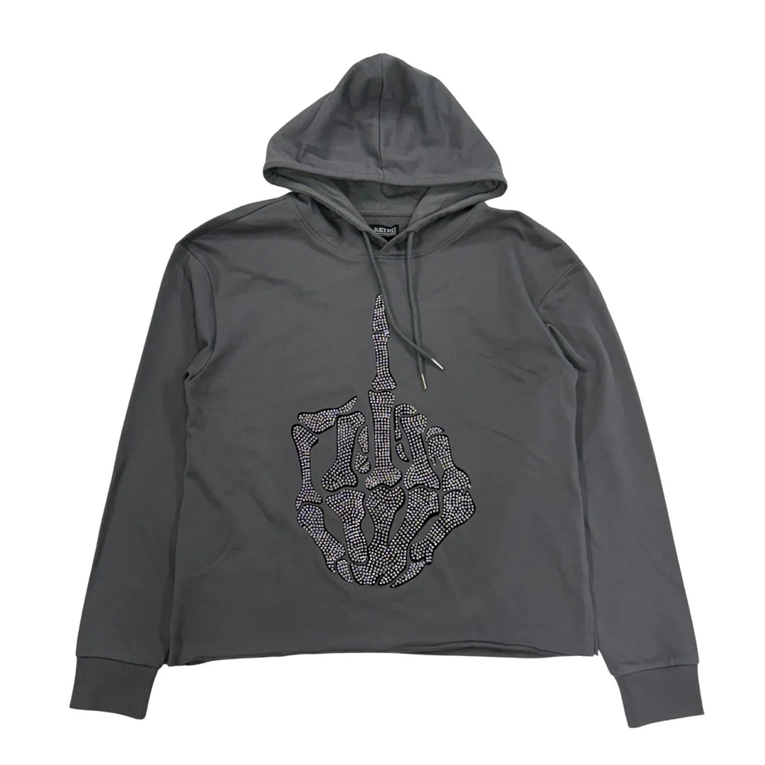 BONES F. TERRY CROP HOODIE