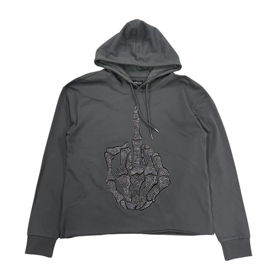 BONES F. TERRY CROP HOODIE