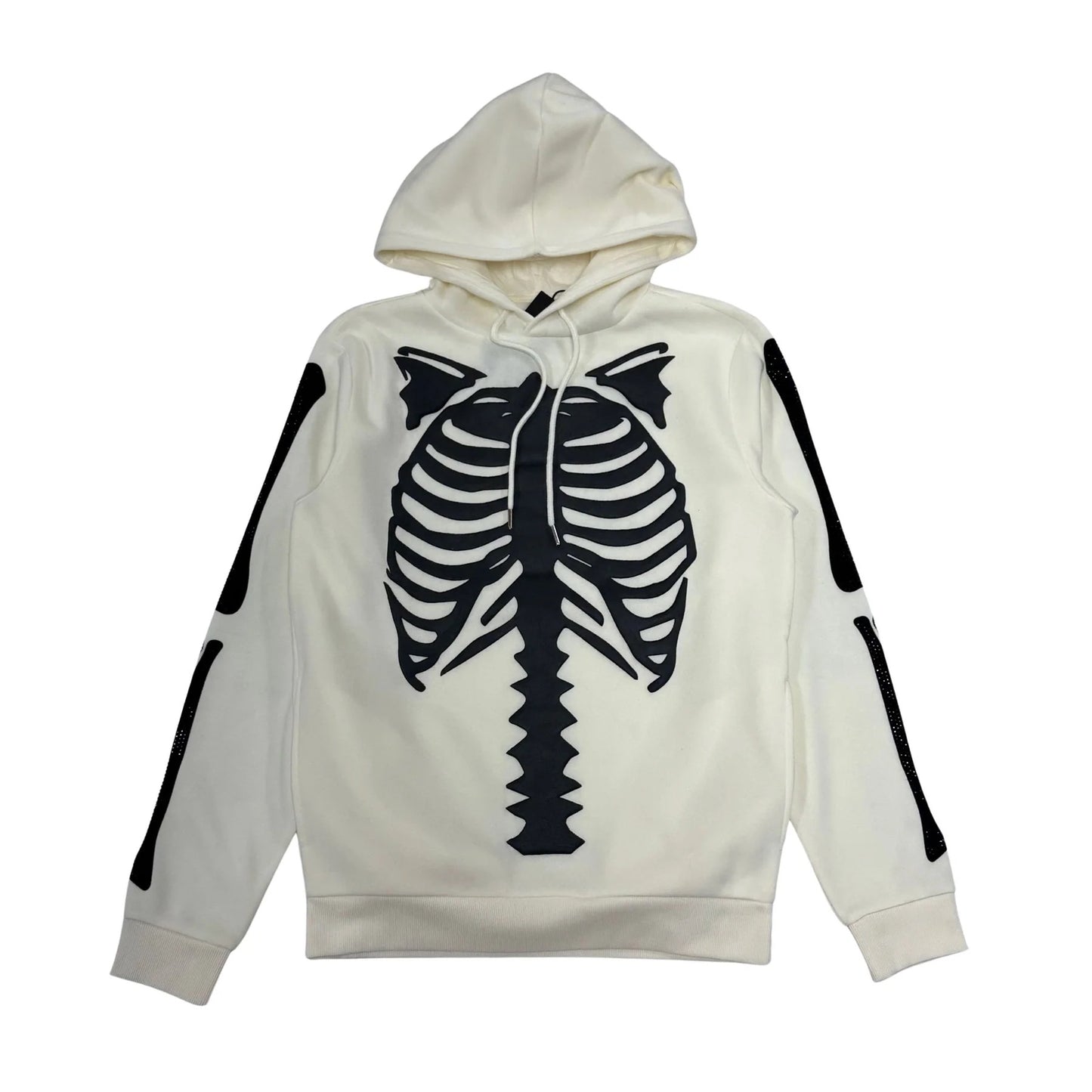 RIBCAGE PUFF PRINT FLEECE HOODIE