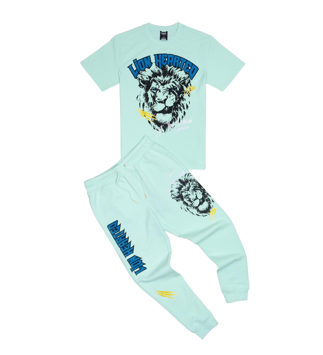 "LION HEARTED" T-SHIRT JOGGER SET