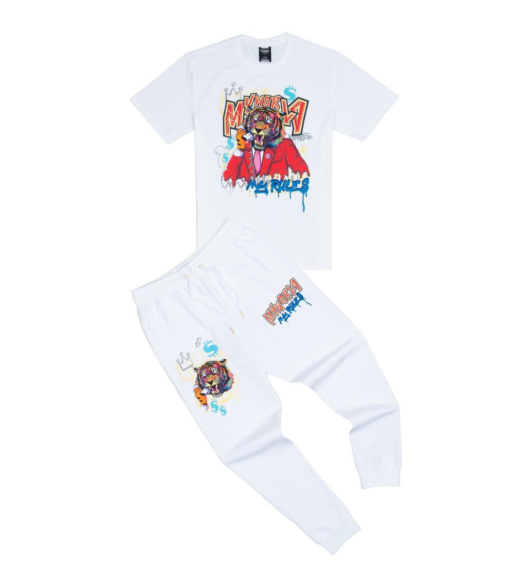 "MY WORLD" T-SHIRT JOGGER SET