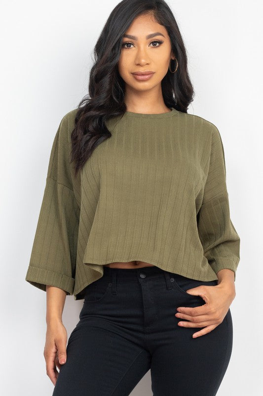 Drop shoulder top