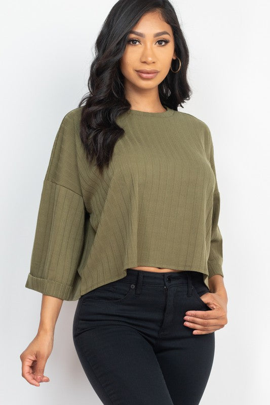Drop shoulder top