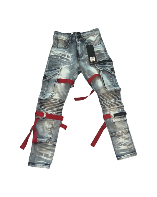 Boys Strap Denim Jeans