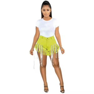 Boots on the ground Fringed Denim Shorts