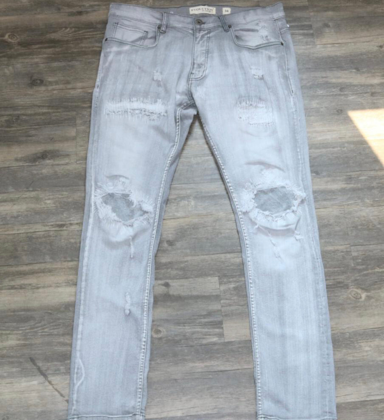 Little Kid's Repaired Knee Denim Jeans