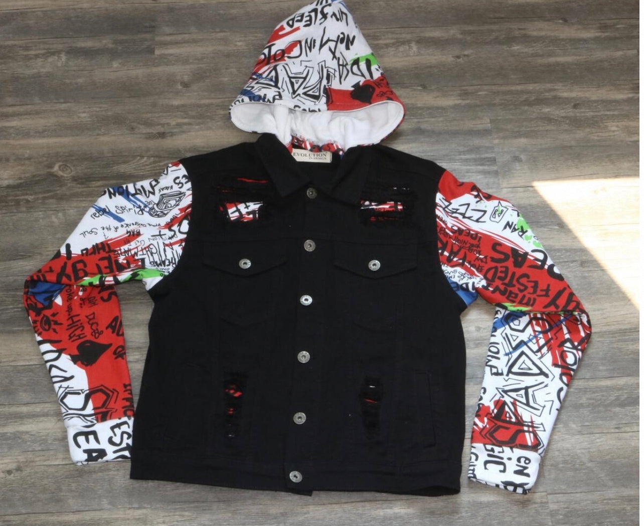 Kid's Scribble Denim Jacket