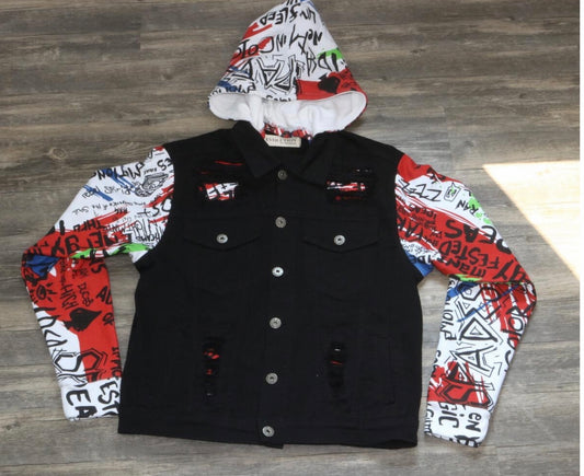 Kid's Scribble Denim Jacket