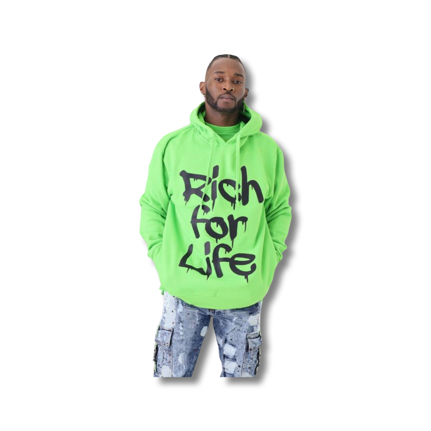 RICH FOR LIFE FLEECE HOODIE