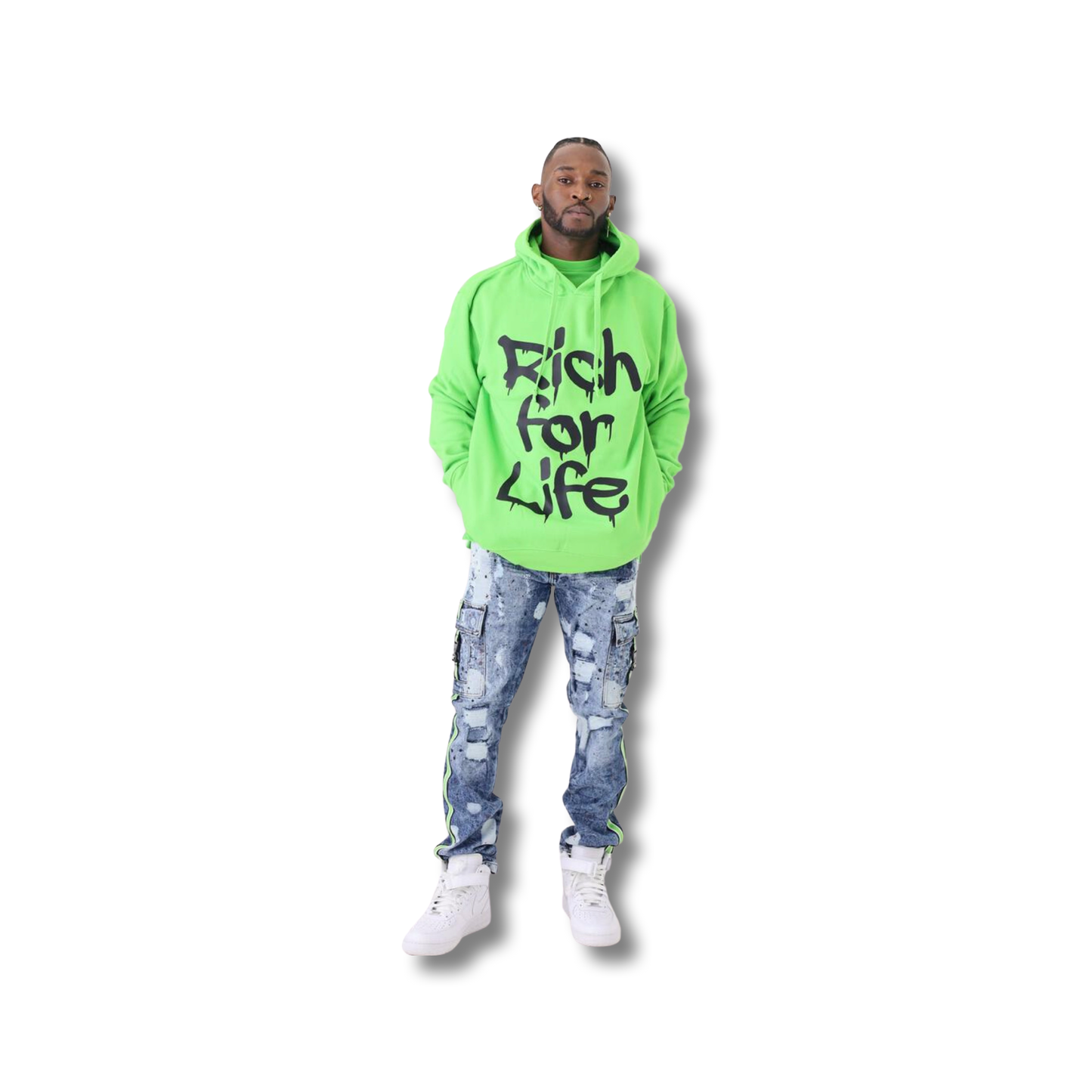 RICH FOR LIFE FLEECE HOODIE