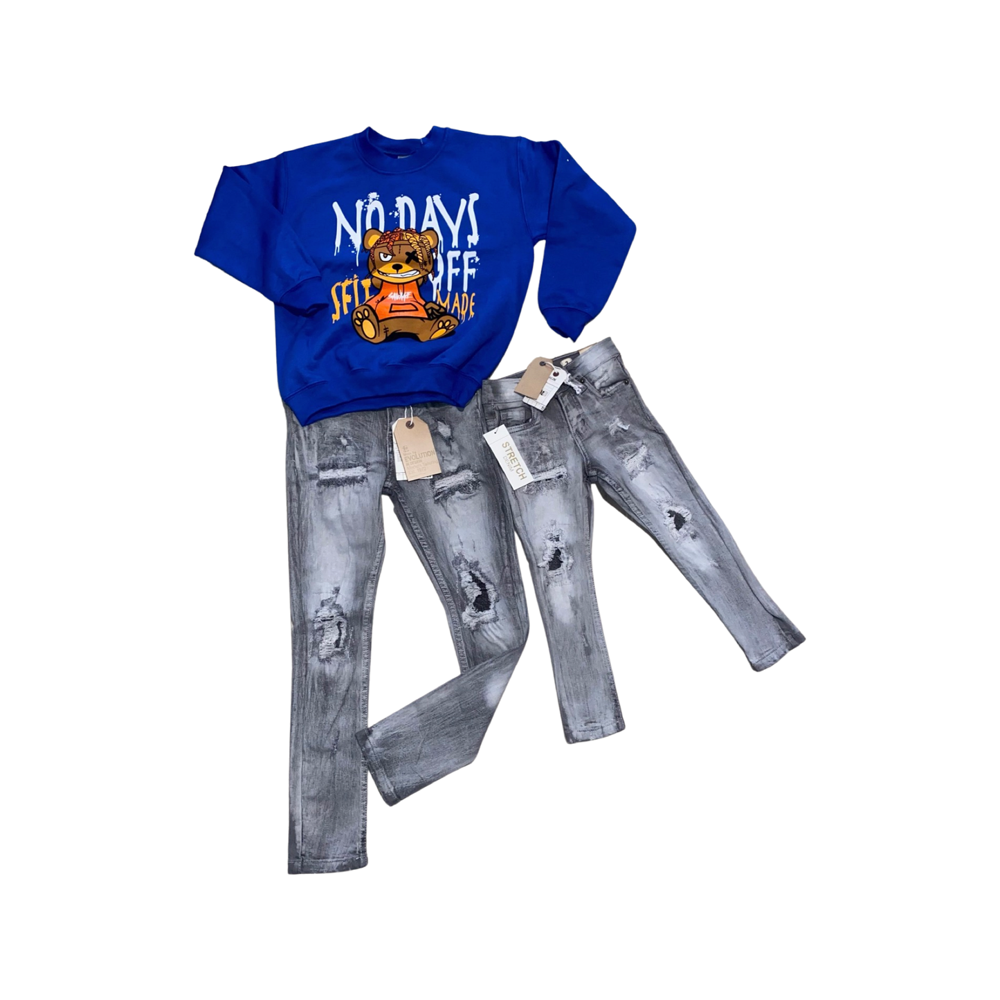 Kid's Repaired Knee Denim Jeans