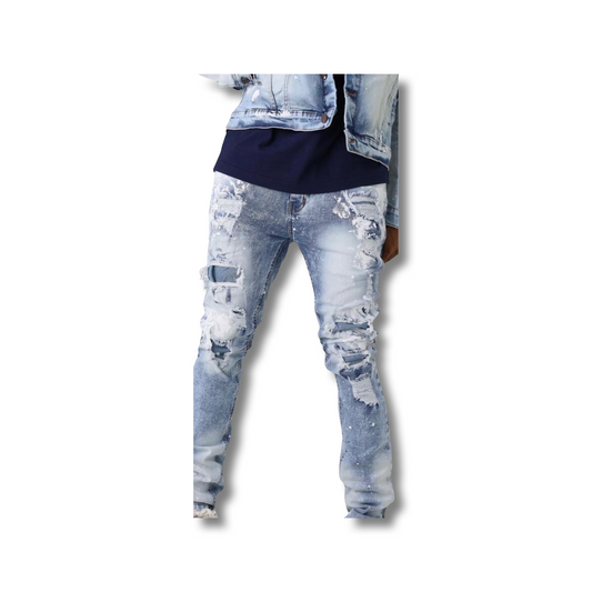 Blasted Bleach Denim Jean