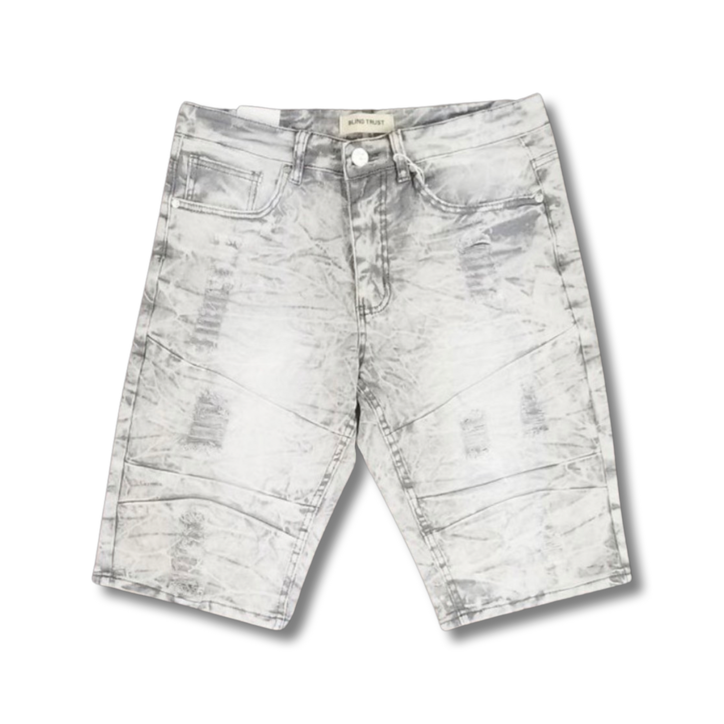 Acid Wash Denim Shorts