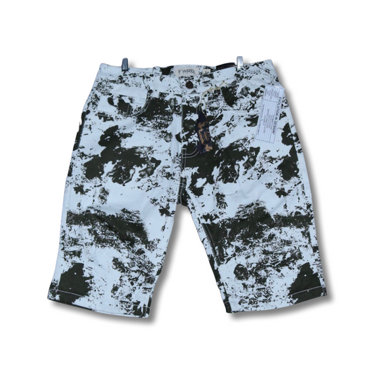 Abstract Twill Shorts Big Homie