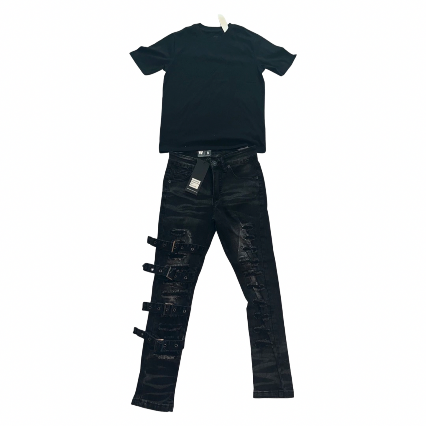 Boys Left Buckle Denim Jeans