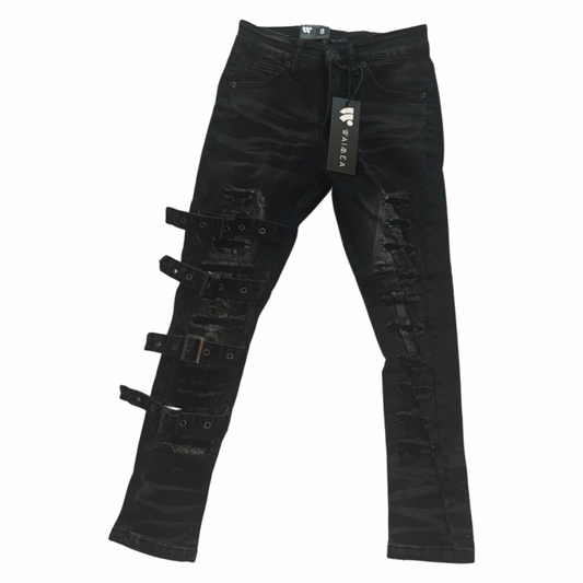 Boys Left Buckle Denim Jeans