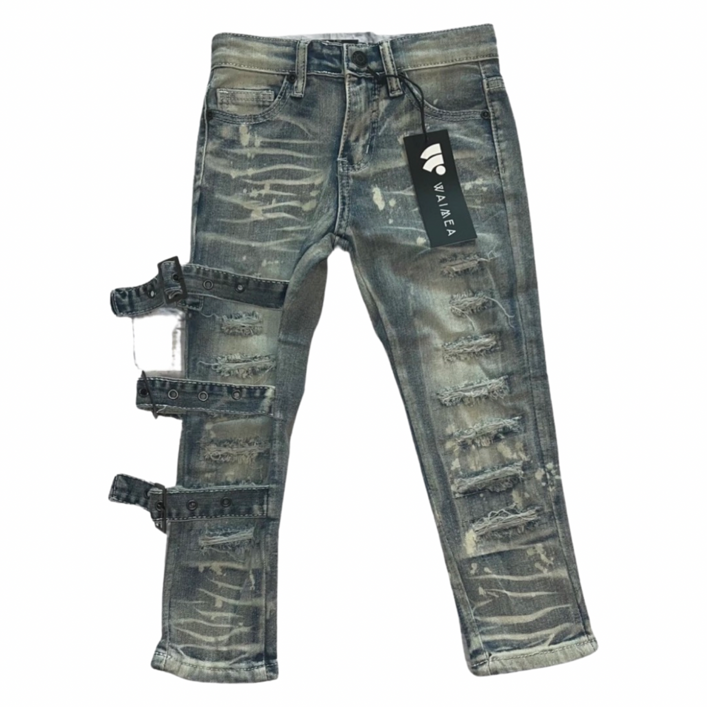 Little Boys Left Buckle Denim Jeans